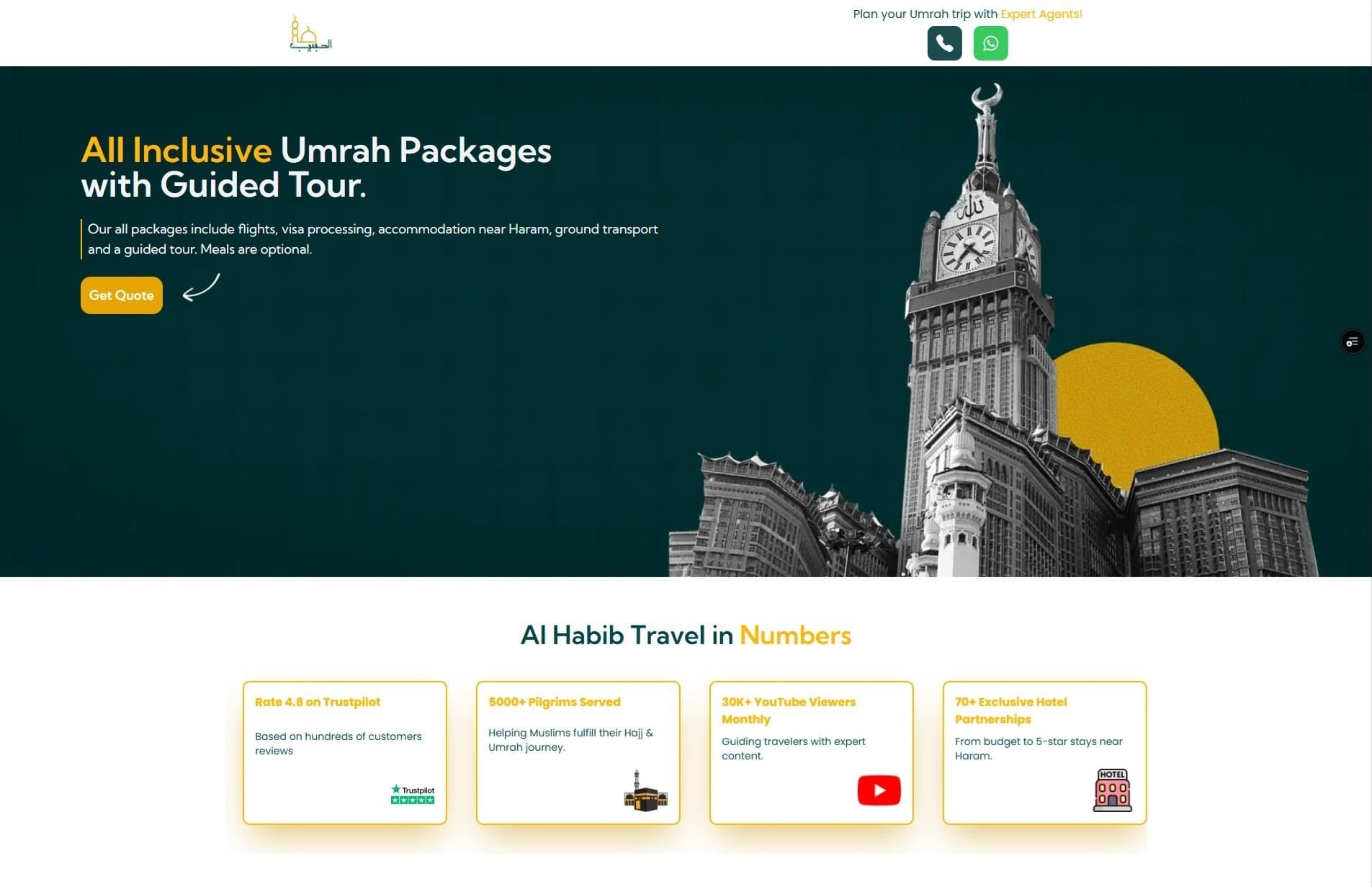 Al-Habib Landing Page
